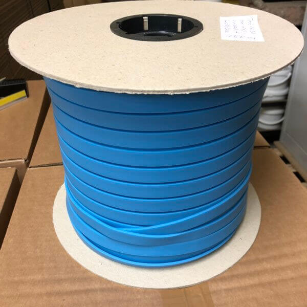 PVC-weich Flachkeder 14x3mm,Shore A 65, blau